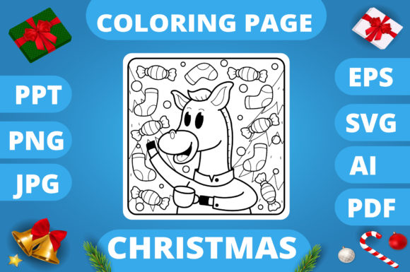 A Christmas Coloring Graphic for Client-Friendly Design Projects