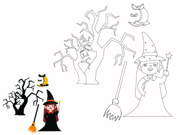 A Designer's Take on Halloween Coloring Kids Graphics