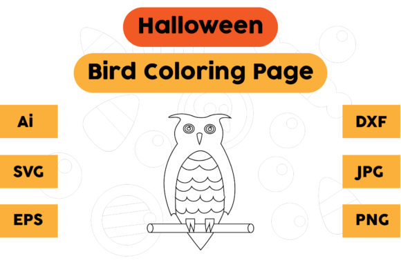 A Halloween Bird Graphic for Local Brand Design