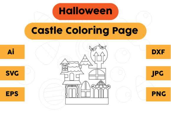 A Halloween Castle Graphic for Premium Handmade Collections