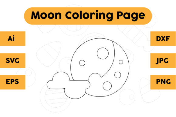 A Lunar Coloring Page: A Graphic Design Asset for Editorial Mood