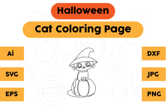 An Embroidery Designer's Review of a Halloween Cat Coloring Page