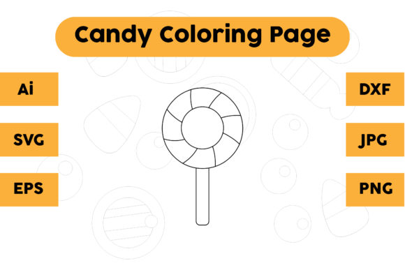 Candy Graphics for Kid-Friendly Branding and Coloring Pages
