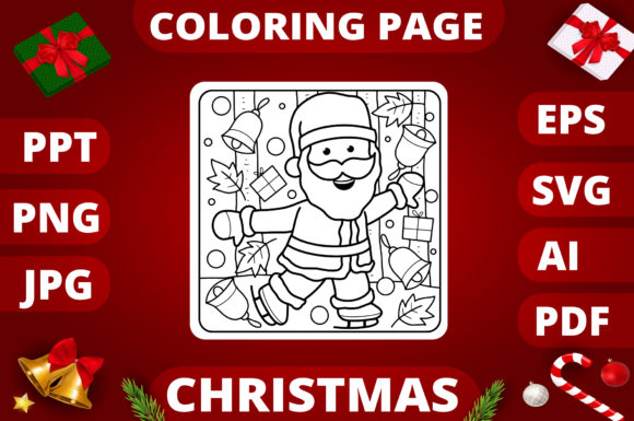 Christmas Coloring Page for Kids 27 Graphics Review