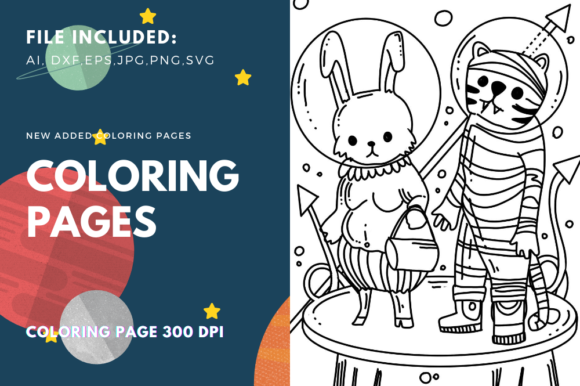 Couple Astronauts Graphics: A Coloring Page Review