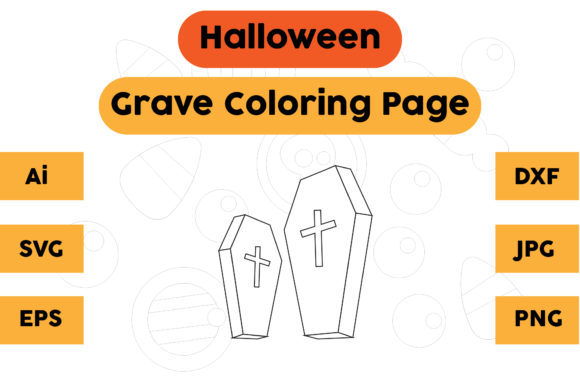 Crafting Review: Halloween Coloring Page Grave 03 Graphics