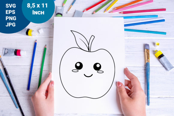 Crafting with a Cartoon Apple Graphic Asset