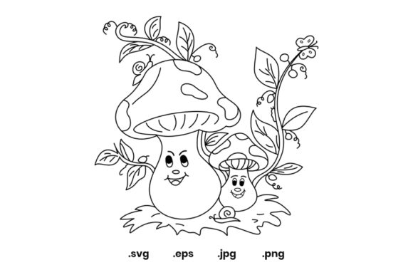 Evaluating Mushroom Graphics for Kids & Brand Coloring Pages