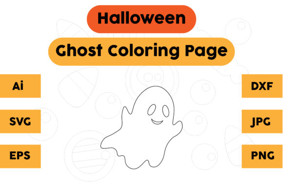 Ghost 09 Graphics: A Designer's Take on Halloween Coloring Pages