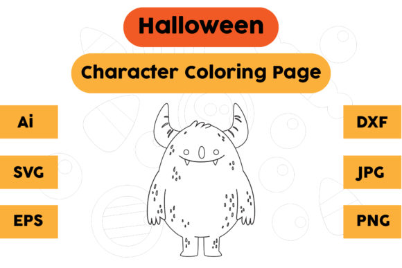 Halloween Character Coloring Page: A Graphic Design Asset Review