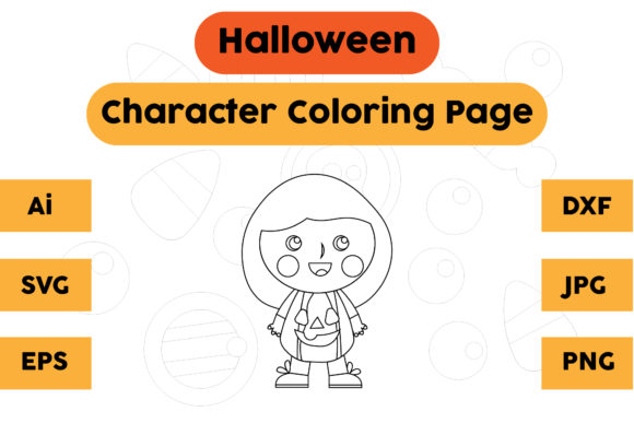 Halloween Character Coloring Pages Amp Graphics for Brand Promotion