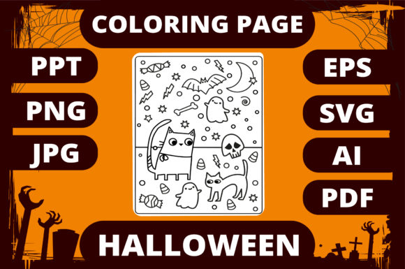 Halloween Coloring Page for Kids 23 Graphics Review