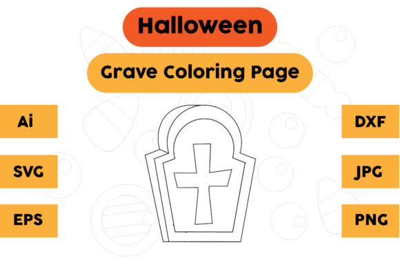 Halloween Coloring Page Graphics for Brand Packaging