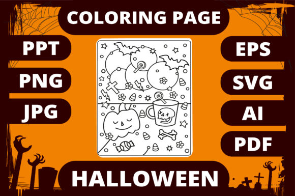 Review: Halloween Coloring Page for Kids 25 as a Branding Asset