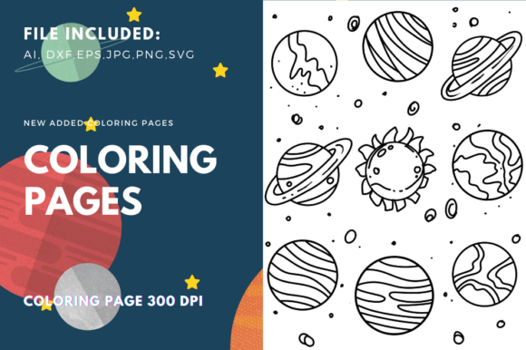 Reviewing the Planets Space Coloring Page Graphics